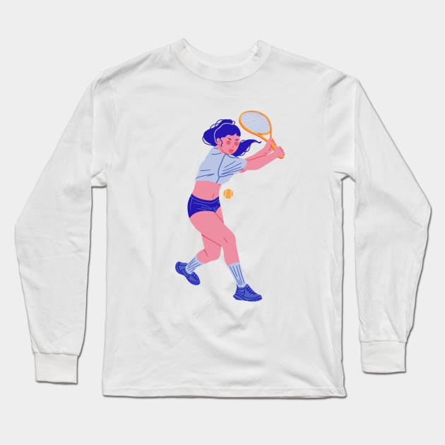 Sporty Ladies Long Sleeve T-Shirt by Lethy studio